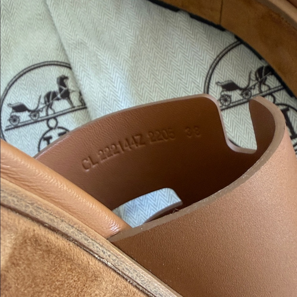 100% AUTHENTIC HERMES EZE 30 PLATFORM SANDALS - Picture 5 of 8
